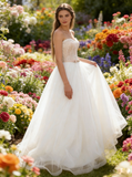 Aline Wedding Dresses,Strapless Wedding Dress,Tulle Wedding Dress,WD00172
