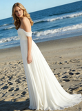 Romantic Wedding Dresses,Off the Shoulder Bridal Dress,Boho Bridal Dress,Beach Bridal Dress,WD00244