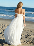 Romantic Wedding Dresses,Off the Shoulder Bridal Dress,Boho Bridal Dress,Beach Bridal Dress,WD00244