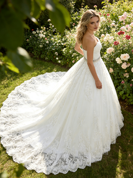 Sweetheart Wedding Dresses,Lace Wedding Dress,Romantic Wedding Dress,Vintage Wedding Dress,WD00214