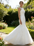 Fit and Flare Wedding Dresses,Plus Size Wedding Gown,Lace Wedding Dress,Vintage Bridal Gown,WD00225