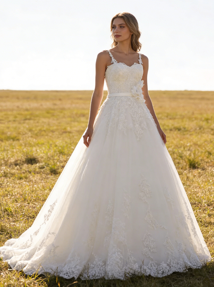 Princess Wedding Dresses,Lace Bridal Dress,Romantic Wedding Dress,WD00223, US14W / White Princess Wedding Dresses,Lace Bridal Dress,Romantic Wedding Dress,WD00223, US14W / White