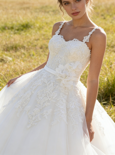 Princess Wedding Dresses,Lace Bridal Dress,Romantic Wedding Dress,WD00223