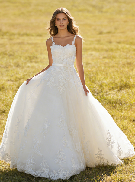 Princess Wedding Dresses,Lace Bridal Dress,Romantic Wedding Dress,WD00223