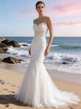 Mermaid Wedding Dresses,Straps Wedding Dress,Simple Bridal Dress,WD00270