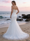 Mermaid Wedding Dresses,Straps Wedding Dress,Simple Bridal Dress,WD00270