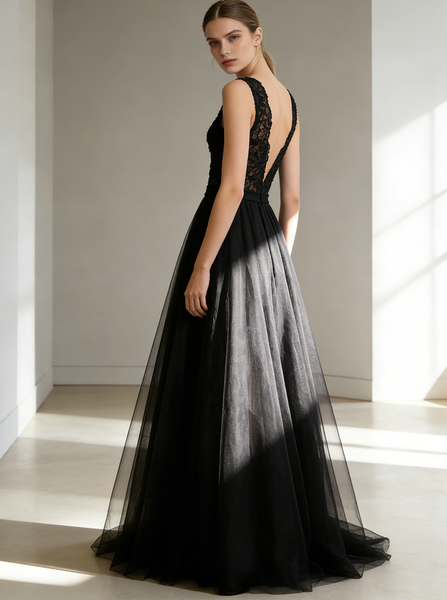 Black Wedding Dresses,A-line Wedding Dress,Sexy Wedding Dress,WD00254