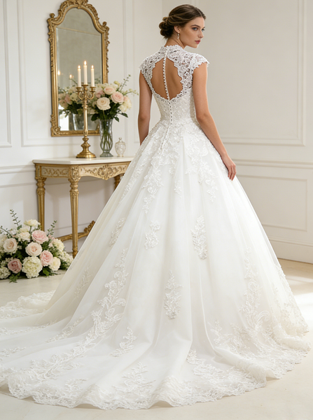 Princess Wedding Dresses,Lace Wedding Dress,Romantic Wedding Dress,WD00255