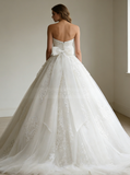 Ivory Wedding Dress with Belt,Princess Wedding Dresses,Sweetheart Wedding Dress,WD00252