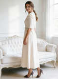 A-line Wedding Dress,Tea Length Wedding Dresses,Vintage Wedding Dress,Short Bridal Dress,WD00235