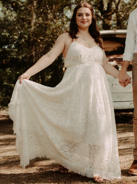 Plus Size Destination Wedding Dress,Lace Bridal Dress,WD00684