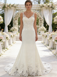 Open Back Wedding Dress,Fit And Flare Bridal Dress With Cutaway Train,WD01000