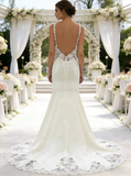 Open Back Wedding Dress,Fit And Flare Bridal Dress With Cutaway Train,WD01000