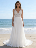 Chiffon Destination Wedding Dress,Beach Wedding Dress,WD00999