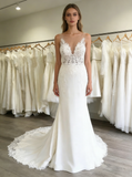 Mermaid V-neck Wedding Dresses,Chic Wedding Dress,WD00416