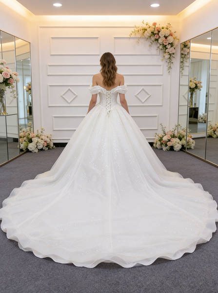 Princess Wedding Gown,BlingBling Fairytales Bridal Ball Gown,WD01080