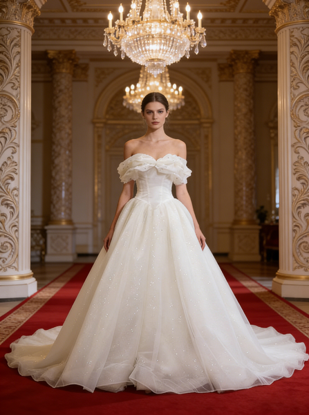 Princess Wedding Gown,BlingBling Fairytales Bridal Ball Gown,WD01080