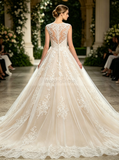 A-line Wedding Dress,Lace Wedding Dress,Charming Bridal Dress,Sexy V Neck Bridal Dress,WD00002