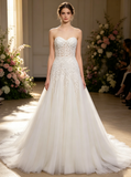 Sweetheart Neckline Wedding Dress,Fairytales Bridal Gown,WD01075