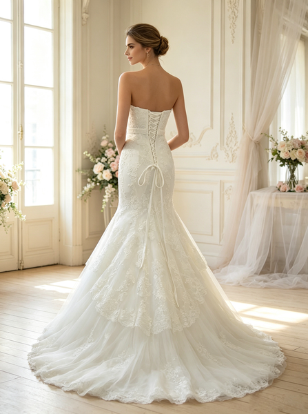 Gorgeous Mermaid Wedding Dresses,Sweetheart Bridal Dress,WD00391