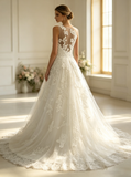 Lace Wedding Dress,A-line Classic Bridal Dress,WD00386