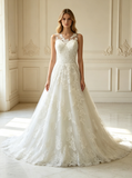 Lace Wedding Dress,A-line Classic Bridal Dress,WD00386