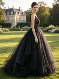Black Wedding Dresses,Rustic Wedding Dress,WD00511
