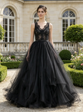 Black Wedding Dresses,Rustic Wedding Dress,WD00511