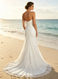 Mermaid Lace Wedding Dress,Sweetheart Neck Bridal Dress with Beadwork,WD00561