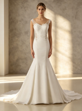 Chiffon Wedding Dresses Open Back,Ivory Beach Wedding Dress,WD00575