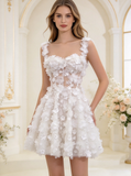 Sweetheart Neck Floral Applique Dress,A-line Sweet 16 Dress,Princess Reception Dress,WS25117139