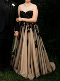 Black Sweetheart Neckline Wedding Dress,Plus Size Bridal Gown,WD012500