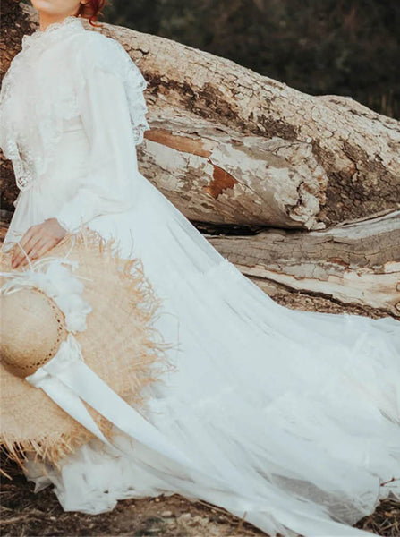 Flounce Top Wedding Dress,Vintage Destination Wedding Dress,WD2543030