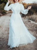 Flounce Top Wedding Dress,Vintage Destination Wedding Dress,WD2543030