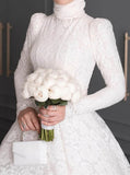 A-line Wedding Dress With Long Sleeves,Modest Bridal Gown,WD2510131455
