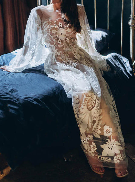Lace Destination Wedding Dress,Boho Bridal Dress,WD2510031401