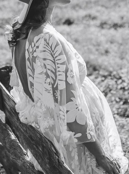 Lace Destination Wedding Dress,Boho Bridal Dress,WD2510031401