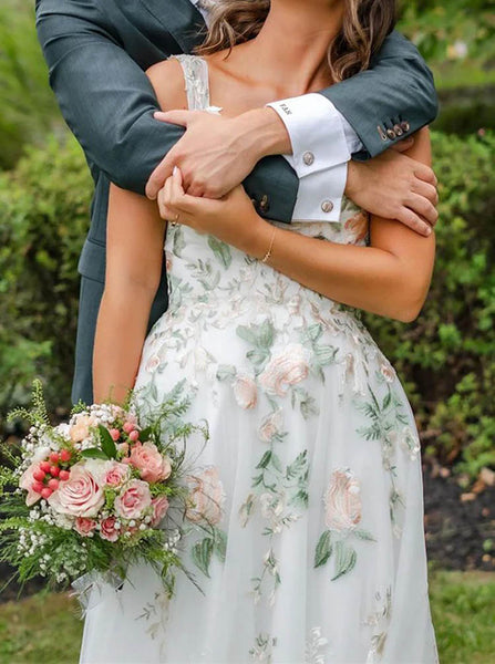 Embroidered Wedding Dress,A-line Destination Wedding Dress,WS2510021507