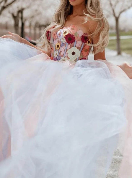 Sweetheart Neck Sheer Wedding Dress,Two Tone Wedding Gown,WD09291456