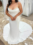 Fit And Flare Chiffon Wedding Dress,Beaded Neckline Bridal Dress,WD012600