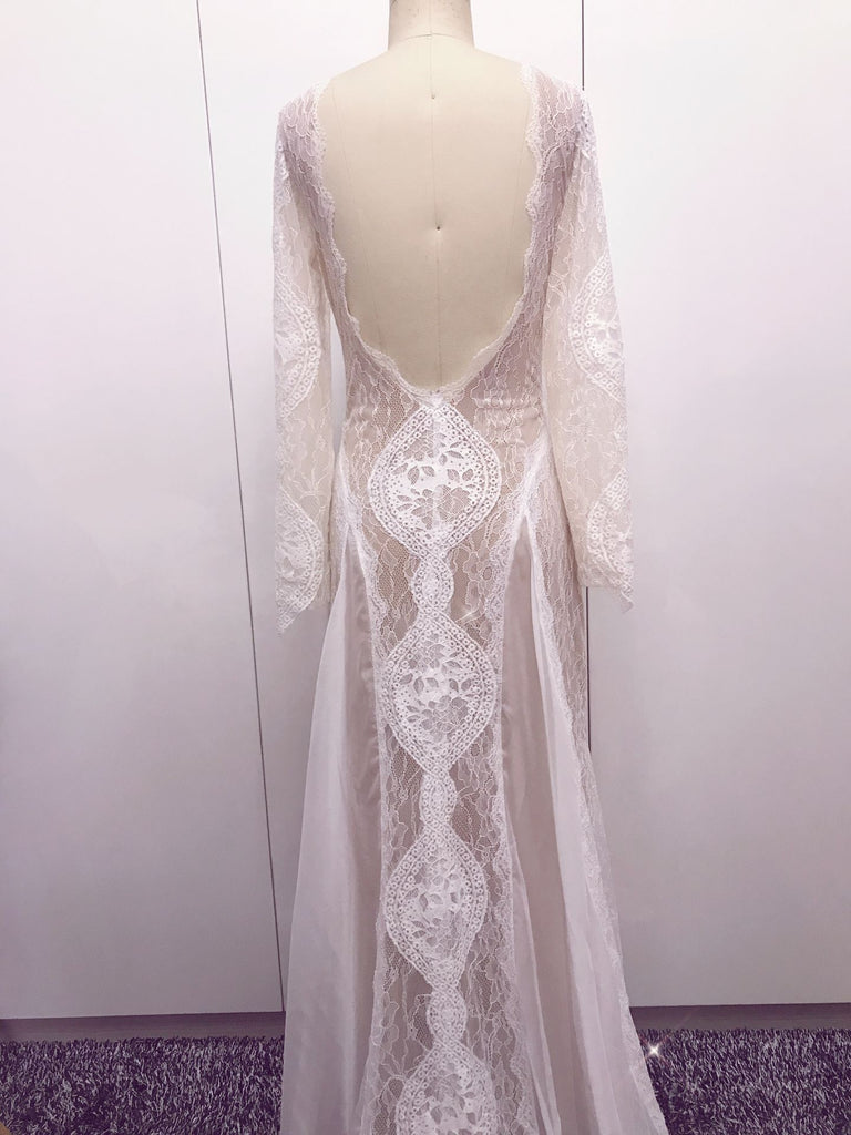Backless Wedding Dresses,Lace Wedding Dress,Wedding Dress with Sleeves - Wishingdress Backless Wedding Dresses,Lace Wedding Dress,Wedding Dress with Sleeves - Wishingdress