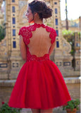 Red Homecoming Dresses,Short Cocktail Dresses,Sexy Homecoming Dress,HC00029