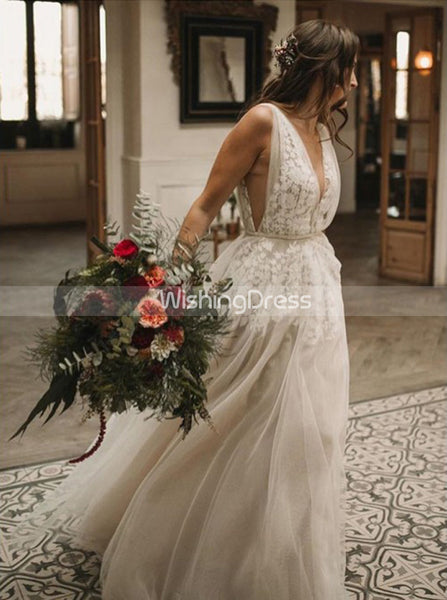 Boho Wedding Dress,Casual Wedding Dress,WD00426