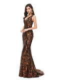 Fitted Prom Dresses,Sequined Evening Dress,PD00471