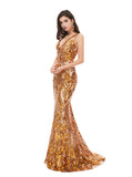 Fitted Prom Dresses,Sequined Evening Dress,PD00471