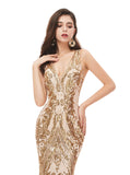 Fitted Prom Dresses,Sequined Evening Dress,PD00471