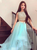 Sparkly Homecoming Dress,High Low Homecoming Dresses,Two Piece Homecoming Dress,HC00101