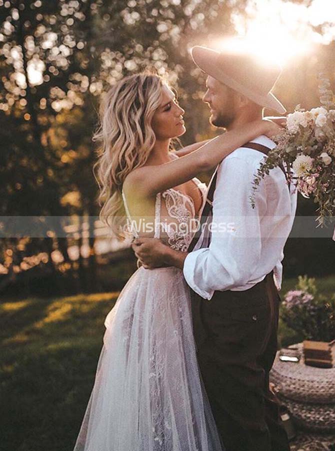 Ivory Wedding Gown,Boho A-line Wedding Dress,Floor Length Bridal Gown, Ivory Wedding Gown,Boho A-line Wedding Dress,Floor Length Bridal Gown,