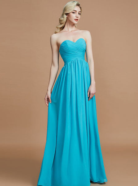 Blue Bridesmaid Dresses,Sweetheart Bridesmaid Dress,Long Bridesmaid Dress,BD00254