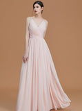 Modest Bridesmaid Dresses,Chiffon Bridesmaid Dress,Long Bridesmaid Dress with Straps,BD00253